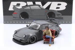 PORSCHE 911 (964) RWB Rauh-Welt Bodykit 2024 Nardo grey with AKIRA figure