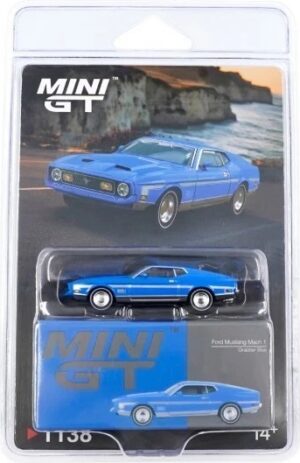 FORD MUSTANG MACH 1 1971 Grabber Blue - Blister