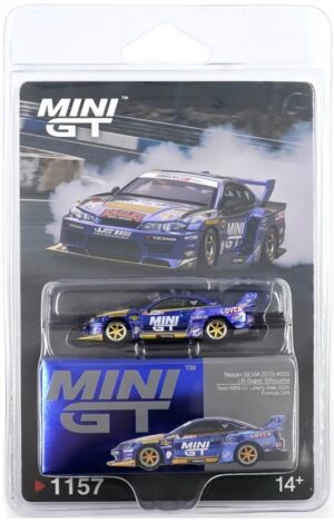 NISSAN SILVIA S15 LB-SUPER SILHOUETTE #555 TEAM MINI GT LIBERTY WALK FORMULA DRIFT 2025 - Blister